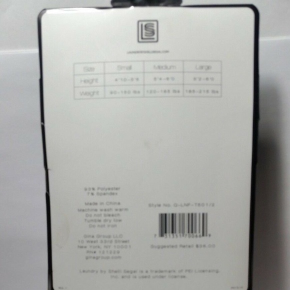 Black Fleece Lined Footless Tights Small Leggings - Picture 3 of 9